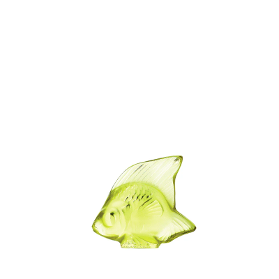Fish Sulpture Anise GreenCrystal Lalique