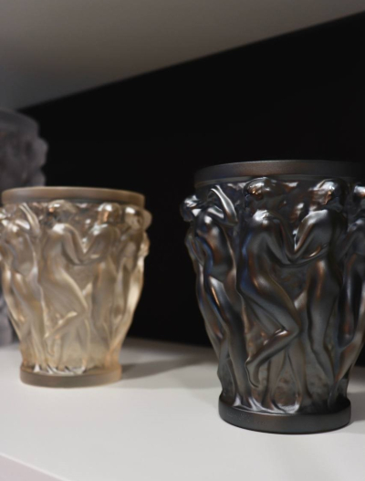 Bacchantes Small Vase Bronze Crystal Lalique