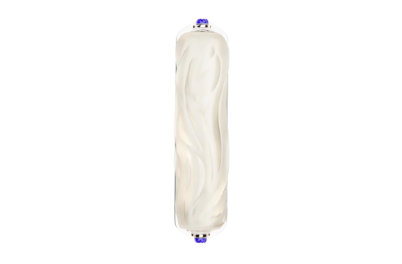 Mezuzah Large Clear and Nickel Lalique&Irma
