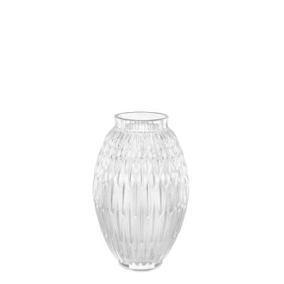 Plumes Large Vase Clear Crystal Lalique