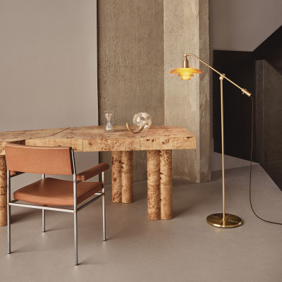 PH 3/2 Amber Coloured Glass Floor Louis Poulsen