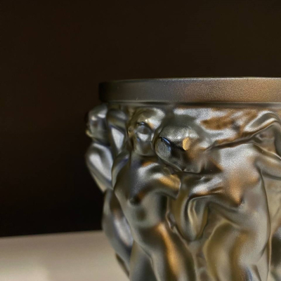 Bacchantes Small Vase Bronze Crystal Lalique