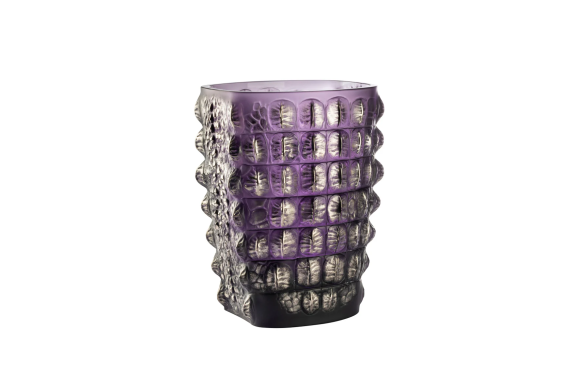 Croco Vase Purpel Crystal Lalique