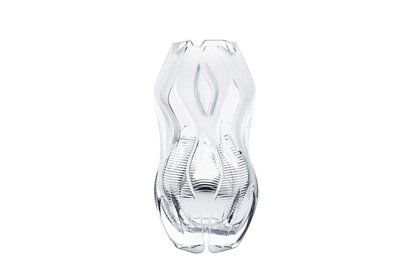Manifesto Vase Clear Crystal Lalique & Zaha Hadid