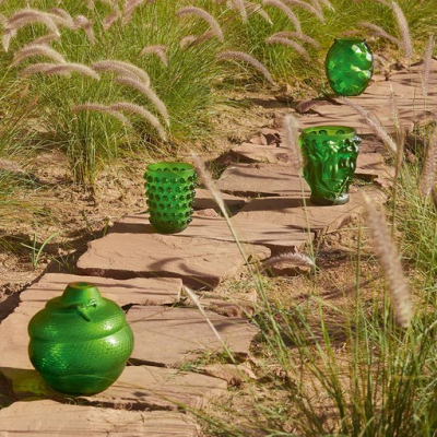 Mossi Vase Green Amazon Crystal Lalique