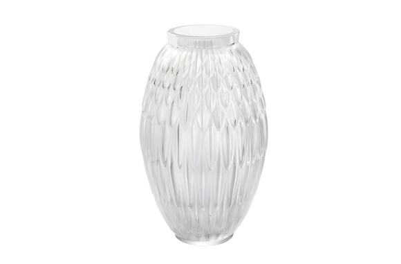 Plumes Grand Clear Crystal Vase