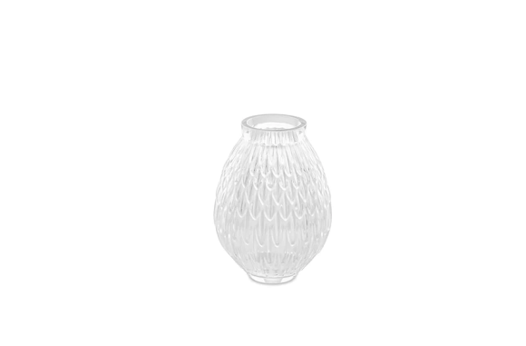 Plumes Small Vase Clear Crystal Lalique
